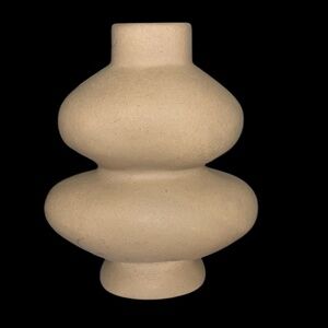 Handcrafted Double-Bowl Ceramic Vase